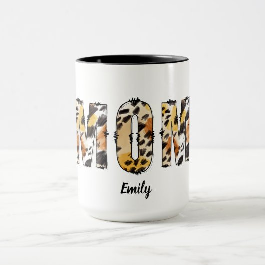 Mama Personalisierter Name Tasse (Zentrum)