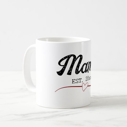 Mama personalisiertes Jahr benutzerdefiniertes Tex Kaffeetasse (Vorderseite Links)