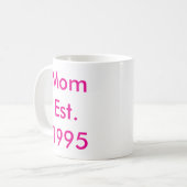 Mama Personalisiertes Jahr Kaffeetasse (Vorderseite Links)