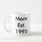 Mama Personalisiertes Jahr Kaffeetasse (Links)