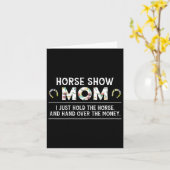 Mama Pferdeausstellung Funny Horseback Reiten Lady Karte (Gelbe Blume)