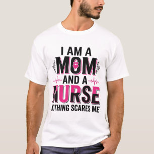 Mama Pflegerin Nichts Schreckt Mich Vintage Gravur T-Shirt