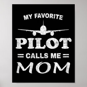 Mama Pilot Shirt Mütter Tag Mein Lieblingspilotena Poster