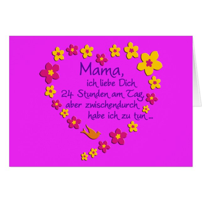 Mama / pink BG (Vorderseite (Horizontal))