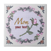 Mama Pink Rosenknospe Fliese (Vorderseite)