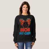 Mama Pit Crew Auto Racer Familie Matching Racing Sweatshirt (Vorne ganz)