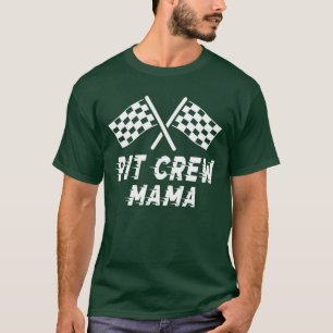Mama Pit Crew Geburtstagsfeier Kostüm für Rennvera T-Shirt