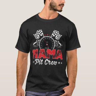 Mama Pit Crew Race Car Geburtstagsparty Racing T-Shirt