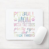 Mama Pitbull mit Hübschen Augen von Tattoos Mousepad (Mit Mouse)