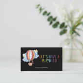 Mama Playdate Fun Buntes Ballon Calling Cards Visitenkarte (Stehend Vorderseite)