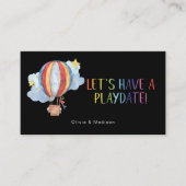 Mama Playdate Fun Buntes Ballon Calling Cards Visitenkarte (Vorderseite)