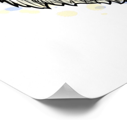 Mama-Polar-Bär und -Cube Poster (Ecke)