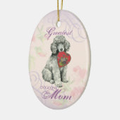 Mama Poodle Keramik Ornament (Links)