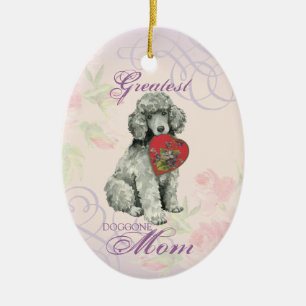 Mama Poodle Keramik Ornament
