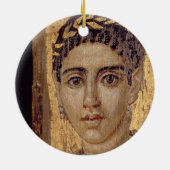 Mama-Porträt einer Frau, von Fayum, Romano-Egyp Keramik Ornament (Hinten)