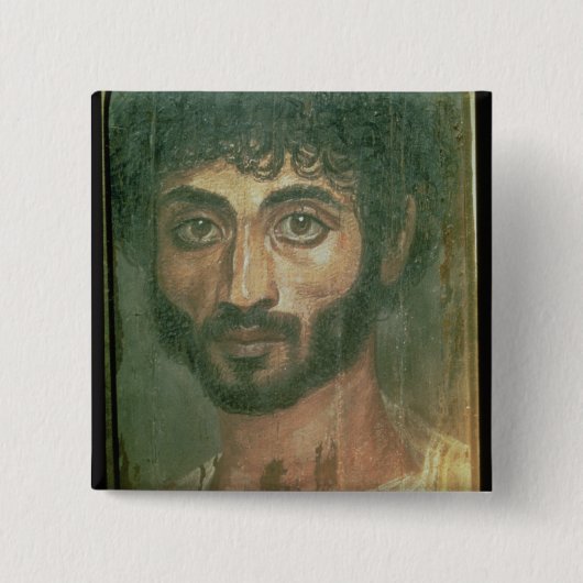 Mama-Porträt eines Mannes, von Fayum, Button (Vorderseite)