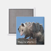 Mama Possum Babies Pro-Life humorvoll Magnet (Vorderseite/Rückseite)