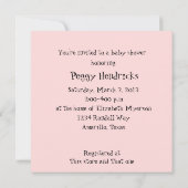 Mama Possum Humous Baby Dusche Einladung (Rückseite)