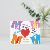 Mama Postkarte (Stehend Vorderseite)