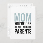 Mama Postkarte meiner Lieblingsmutter (Vorne/Hinten)