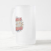 Mama Power Mattglas Bierglas (Vorderseite Links)