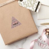 Mama Power Rosa Leopard Dreieckiger Aufkleber