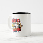 Mama Power Zweifarbige Tasse (Vorderseite Links)