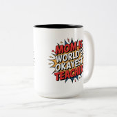 Mama Power Zweifarbige Tasse (VorderseiteRechts)