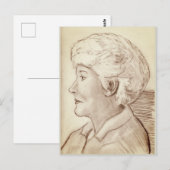 Mama Profil Portrait 2004 zeichnend Postkarte (Vorne/Hinten)