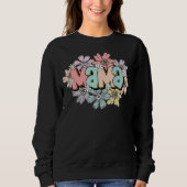 Mama Pullover Black Retro Mama Floral Sweatshirt (Vorderseite)
