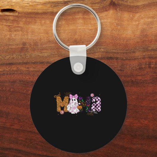 Mama Pumpkin Fall Coquette Lace Bow Thanksgiving M Schlüsselanhänger (Vorderseite)