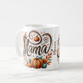 Mama Pumpkin Fall Erntedank Name Kaffeetasse (Vorderseite Links)
