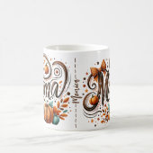 Mama Pumpkin Fall Erntedank Name Kaffeetasse (Mittel)