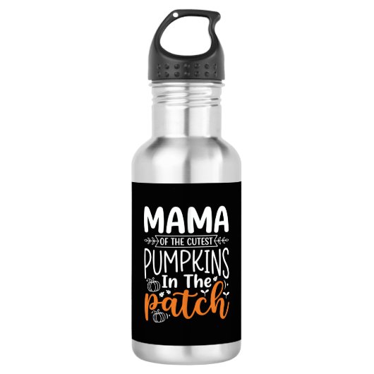 Mama Pumpkins Patch Halloween Design_1 Edelstahlflasche (Vorderseite)