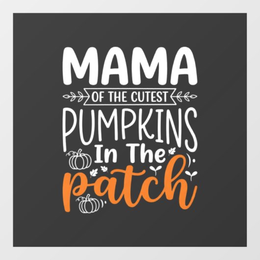 Mama Pumpkins Patch Halloween Design_1 Fensteraufkleber (Blatt)
