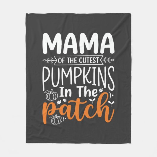 Mama Pumpkins Patch Halloween Design_1 Fleecedecke (Vorderseite)