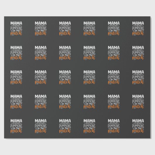 Mama Pumpkins Patch Halloween Design_1 Geschenkpapier (Flach)