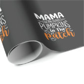 Mama Pumpkins Patch Halloween Design_1 Geschenkpapier (Rolleneckpunkt)