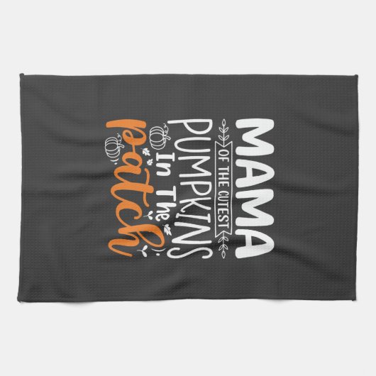 Mama Pumpkins Patch Halloween Design_1 Geschirrtuch (Horizontal)