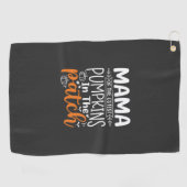 Mama Pumpkins Patch Halloween-Design_1 Golfhandtuch (Horizontal)