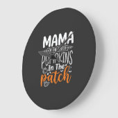 Mama Pumpkins Patch Halloween Design_1 Große Wanduhr (Winkel)