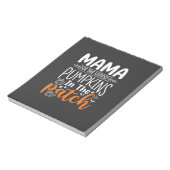 Mama Pumpkins Patch Halloween Design_1 Notizblock (Rotiert)