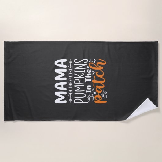 Mama Pumpkins Patch Halloween Design_1 Strandtuch (Vorderseite)
