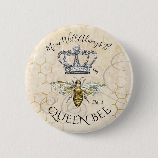 Mama Queen Bee Button (Vorderseite)