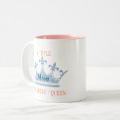 Mama Queen Crown Zweifarbige Tasse (Vorderseite Links)