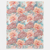 Mama Queen Floral Fleecedecke (Vorderseite)