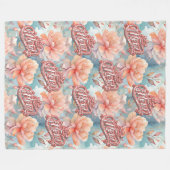 Mama Queen Floral Fleecedecke (Vorderseite (Horizontal))