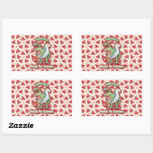 Mama Queen Floral Rechteckiger Aufkleber (Blatt)