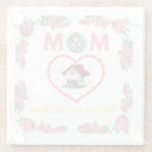 Mama Quote Untersetzer - Blumendesign. (Rückseite)