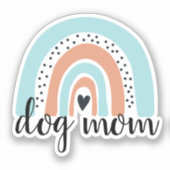 Mama Rainbow Blue Peach Aufkleber (Vorderseite)